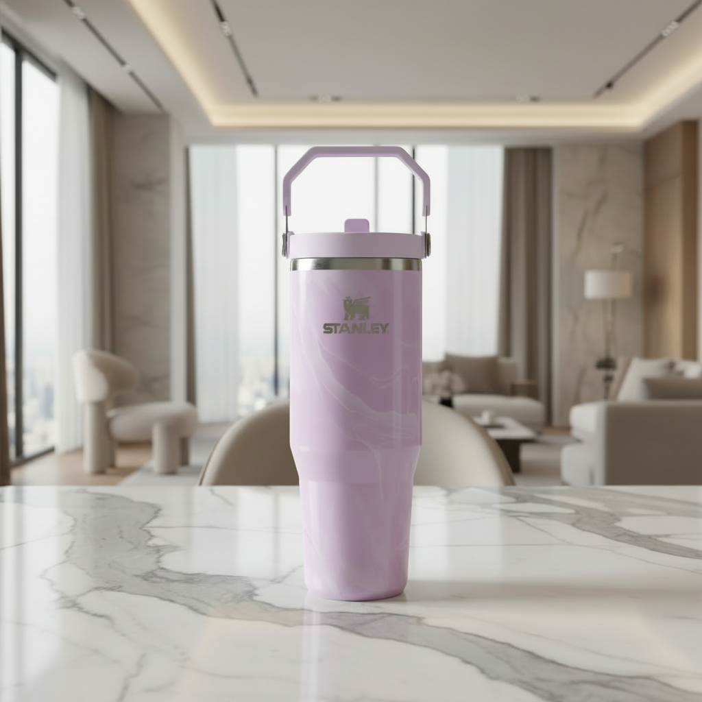 The IceFlow™ Flip Straw Tumbler | 30 OZ | Marble Collection