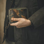 Woodland Camo Leather Passport Pouch / Travel Folio