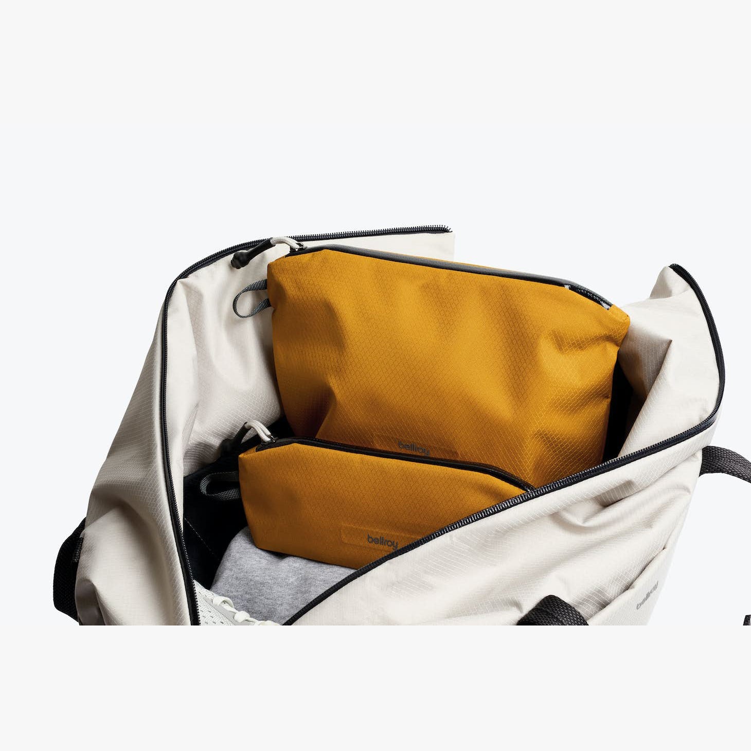 Bellroy Lite Pouch Duo - Set Astuccio E Pouch Leggeri In Tessuto Riciclato - Clay