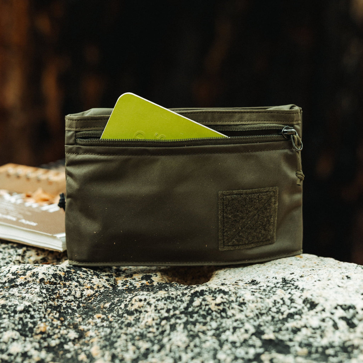 CIVIC Flat Pouch OD Green Outdoor Kit Field Notes