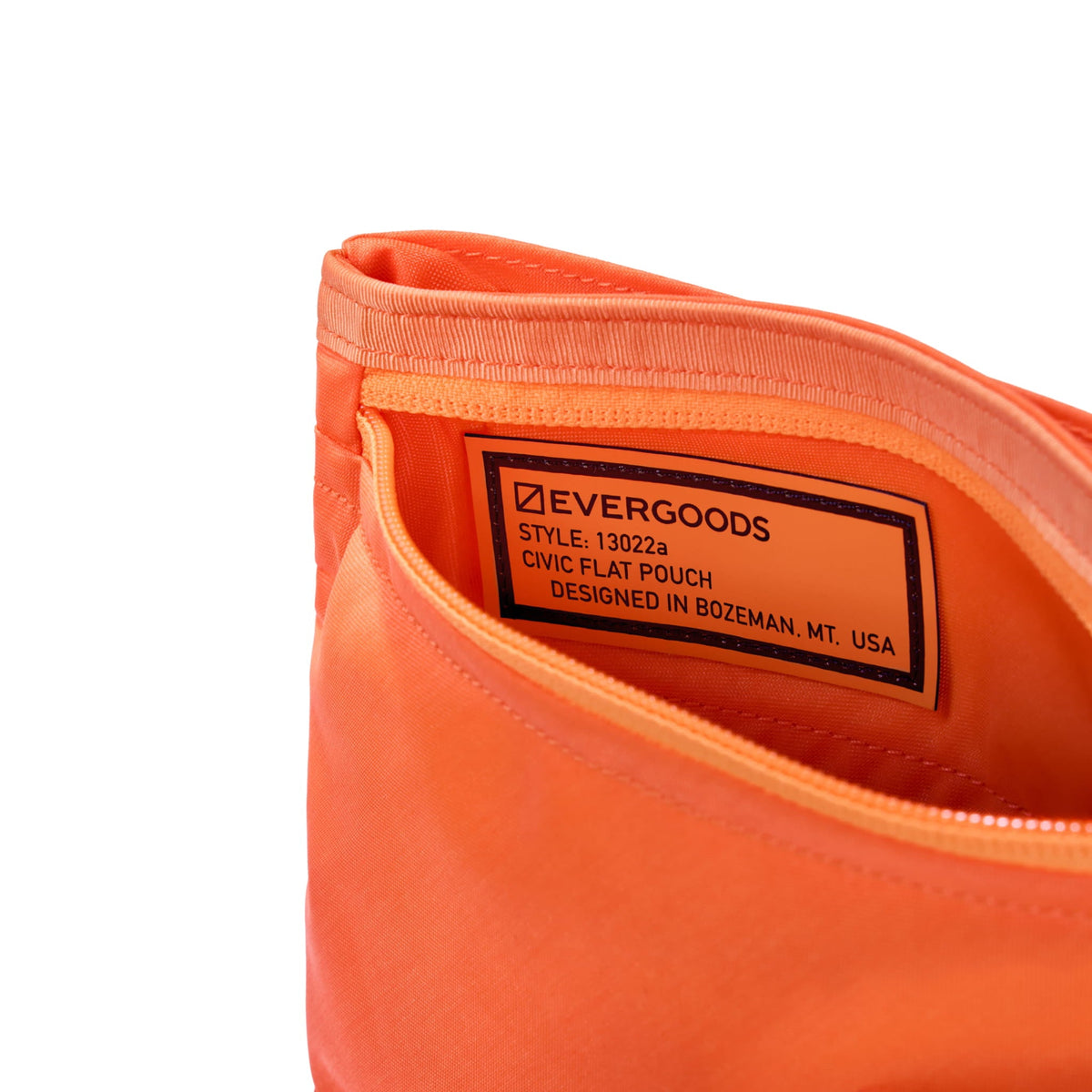CIVIC Flat Pouch Hot Orange Style Label