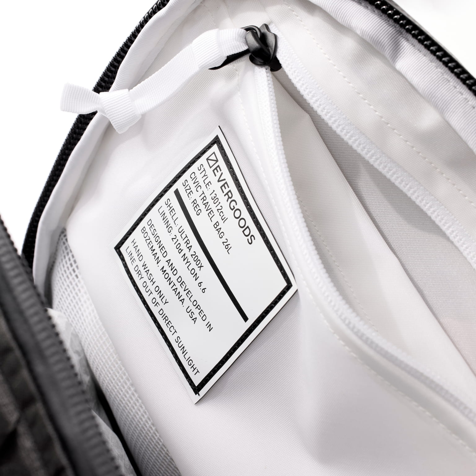 CIVIC Travel Bag CTB 26L ULTRA Black Magic Interior Style Label