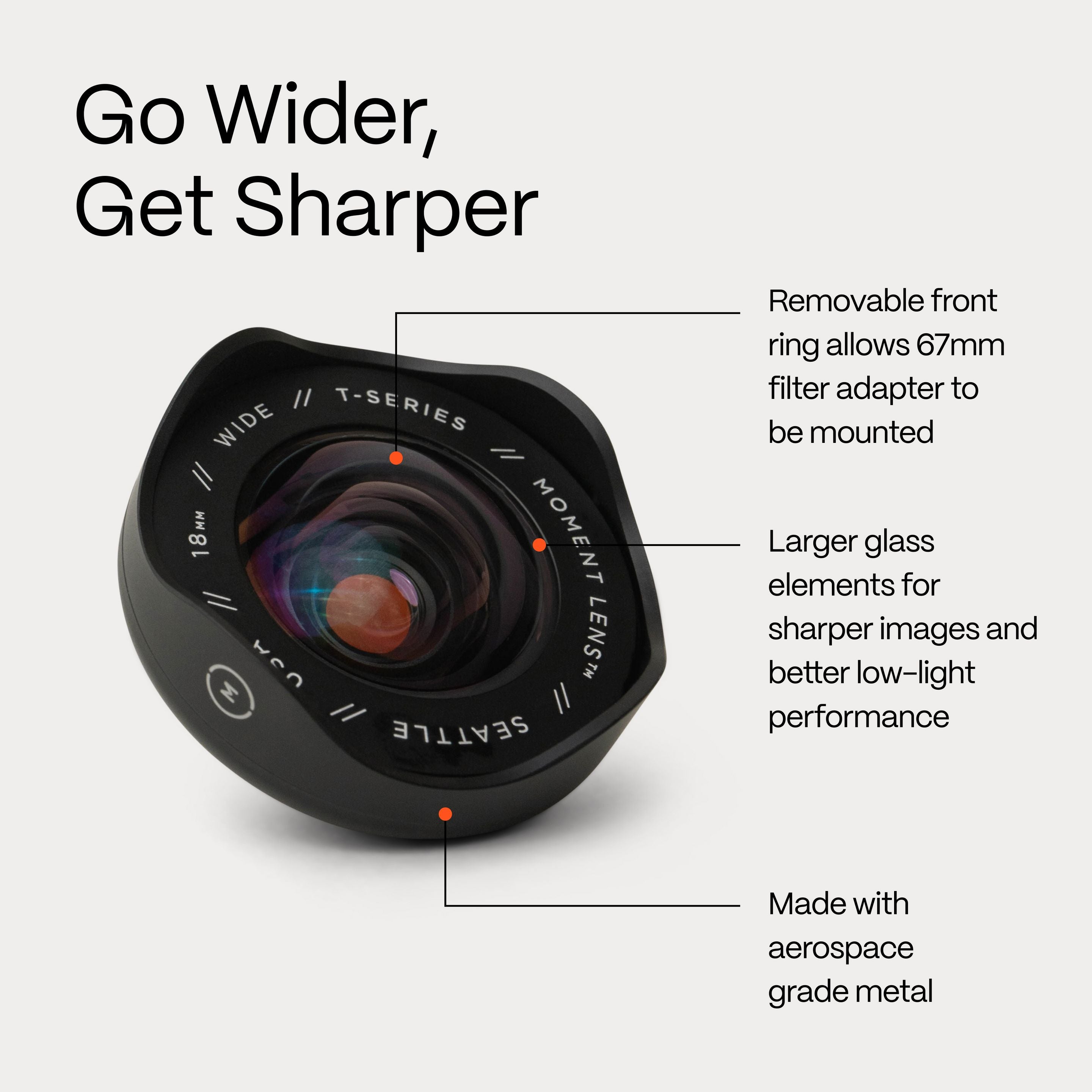 Moment 18mm Wide Mobile Lens | T-Series
