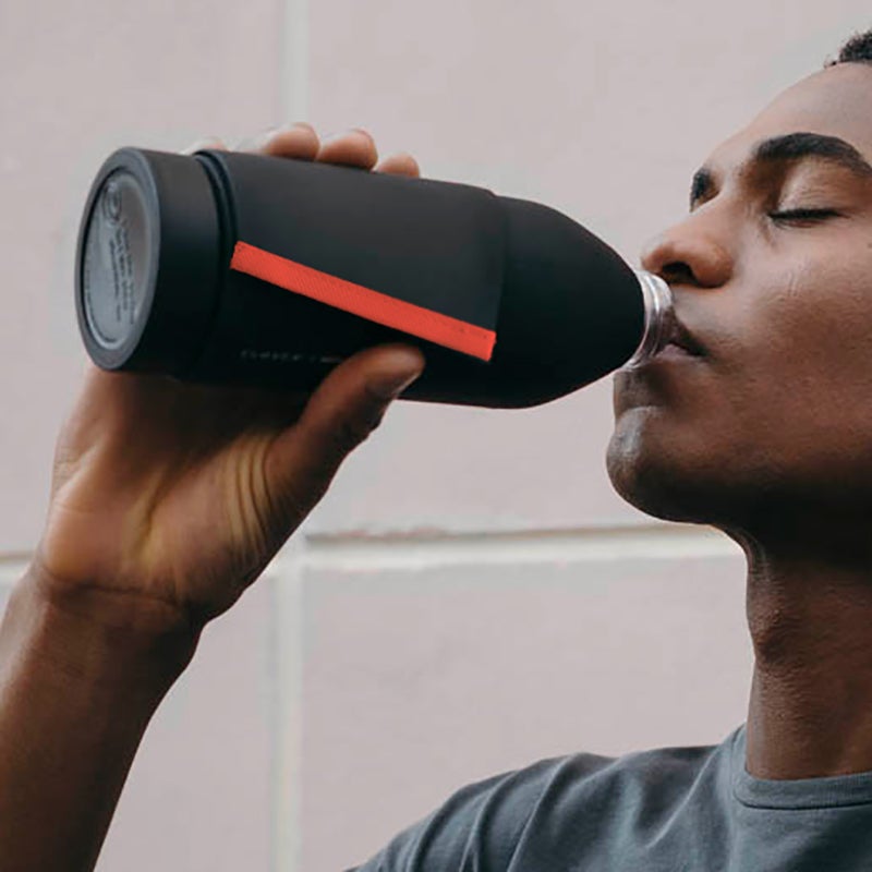 Closca Bottle Original - Glass Hands-free Thermos Bottle - Storming Gravity