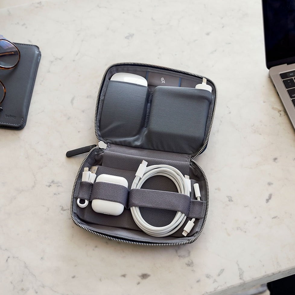Bellroy Tech Kit Compact | Small Zip Pouch for Tech Accessories - Storming Gravity