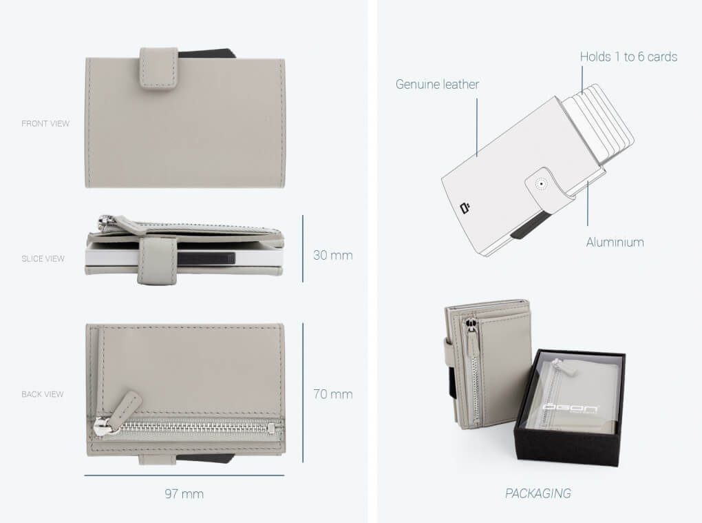 CASCADE SNAP ZIPPER Wallet - Storming Gravity