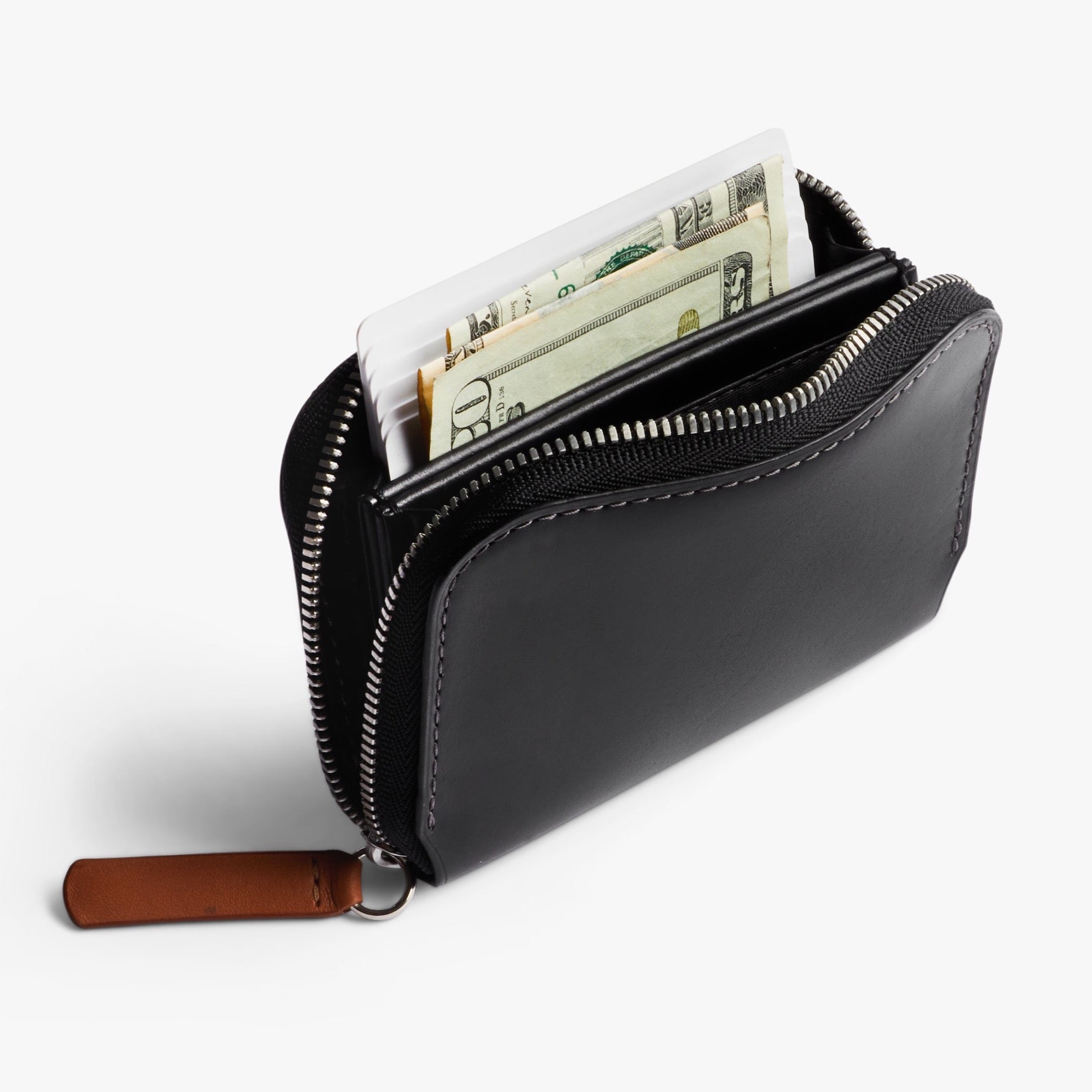 Bellroy Folio Mini | Unisex Leather Zip Wallet, Magnetic Pouch - Storming Gravity