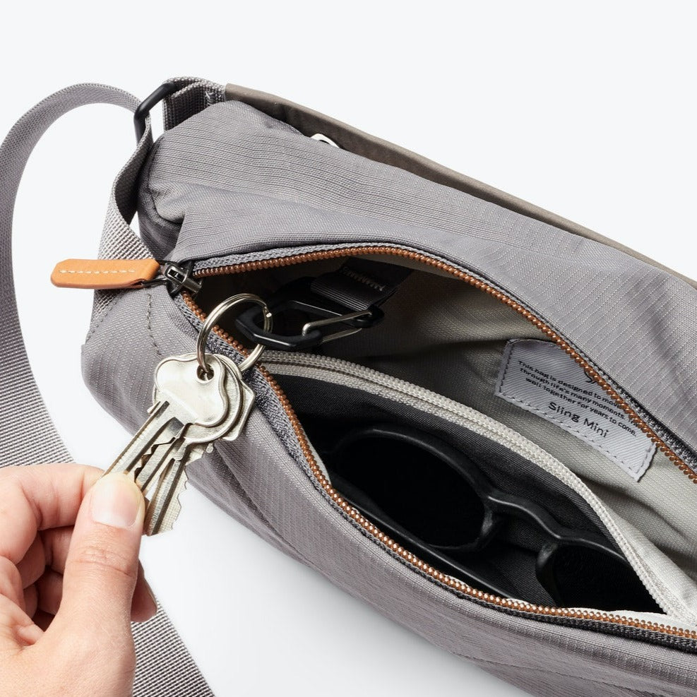 Bellroy Sling Mini Premium | Unisex Sling Bag, Premium Leather - Storming Gravity