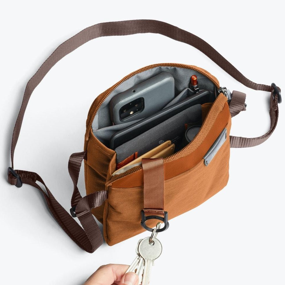 Bellroy City Pouch | Slim Cross-body bag with device storage - Storming Gravity