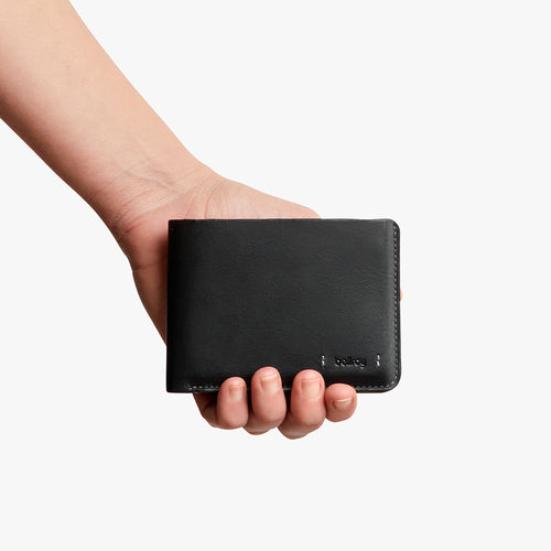 Bellroy Hide & Seek Premium Edition: Portafoglio Sottile In Pelle, Nero, Con Scomparto Nascosto