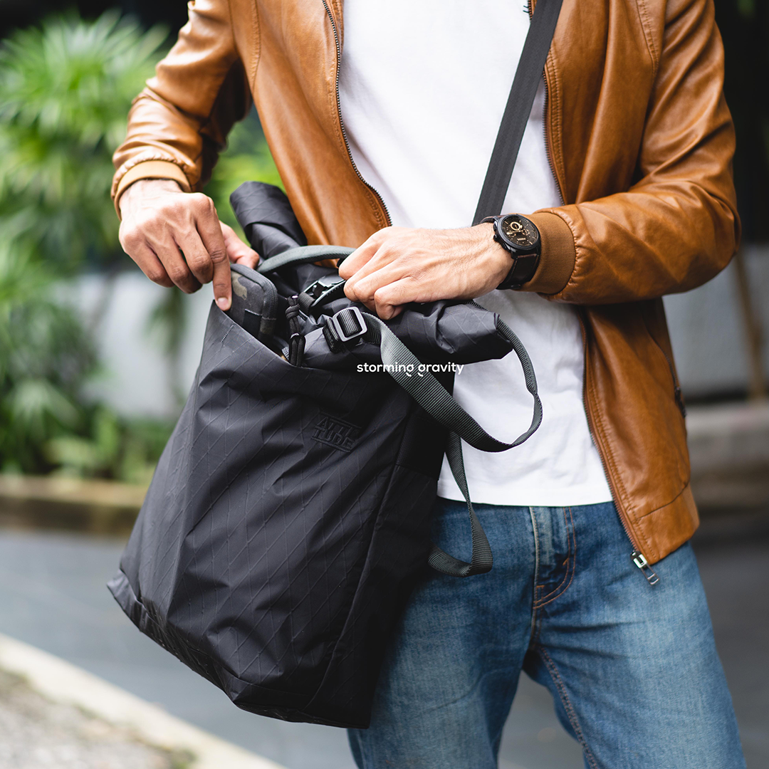ARB Roll top Tote Bag - Made in Italy - Storming Gravity