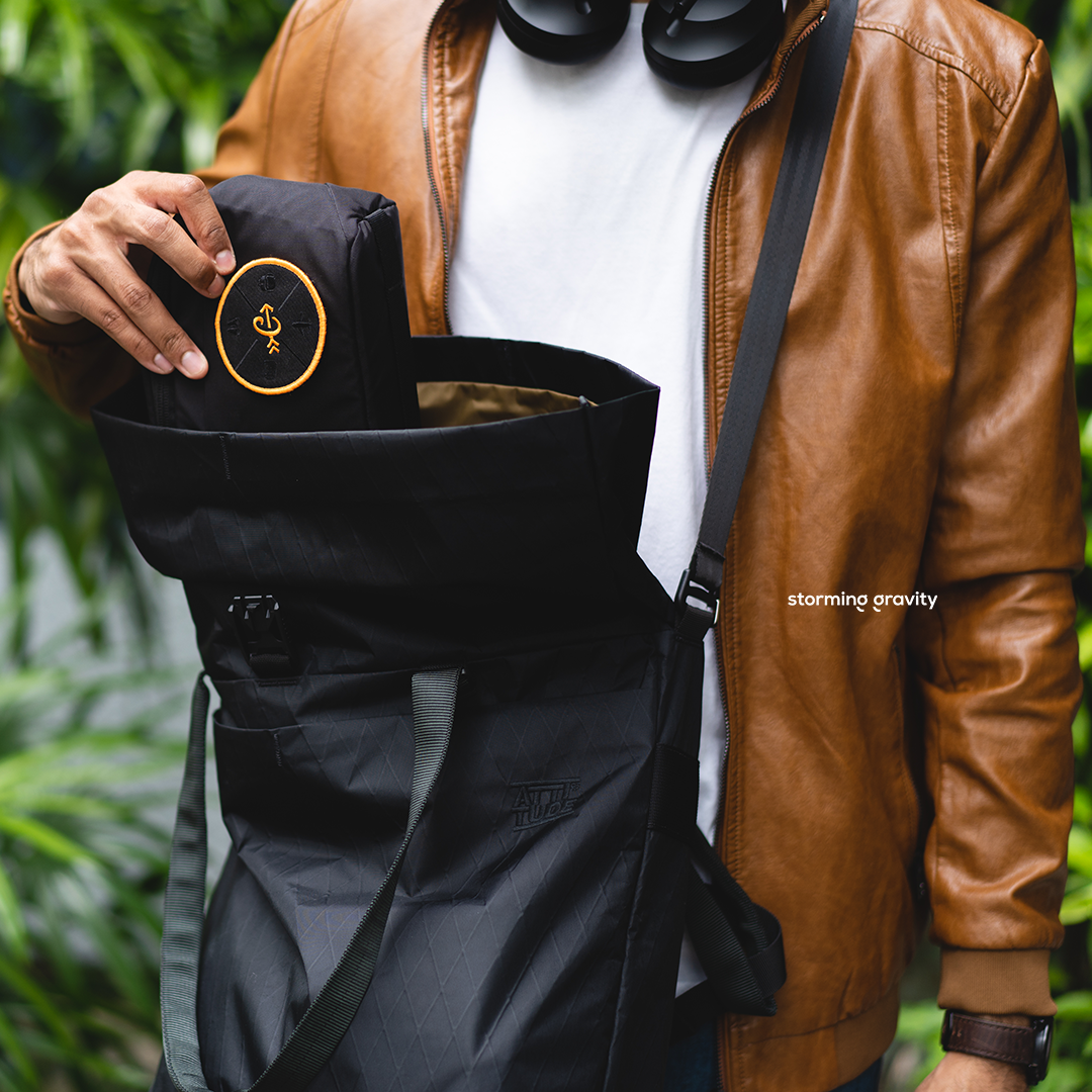 ARB Roll top Tote Bag - Made in Italy - Storming Gravity