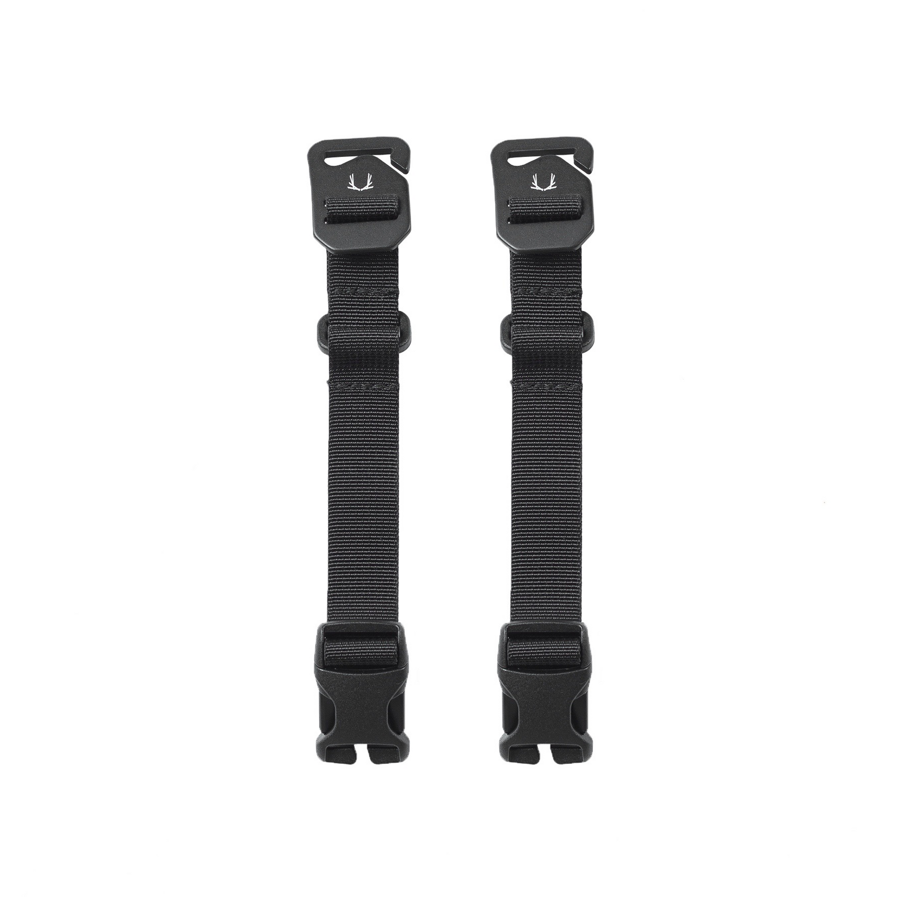 Black Ember Short Compression Strap (Set of Two) - Jet Black - Storming Gravity