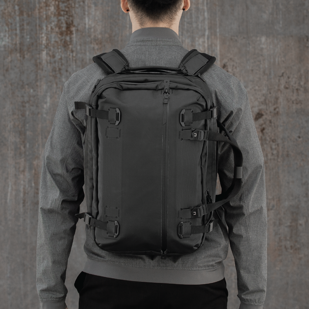 Black Ember Forge | 20-30L Expandable 3-Way Commuter Pack - Storming Gravity