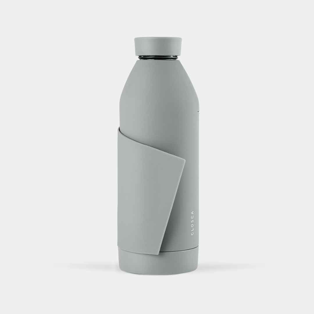 Closca Bottle Original - Glass Hands-free Thermos Bottle - Storming Gravity