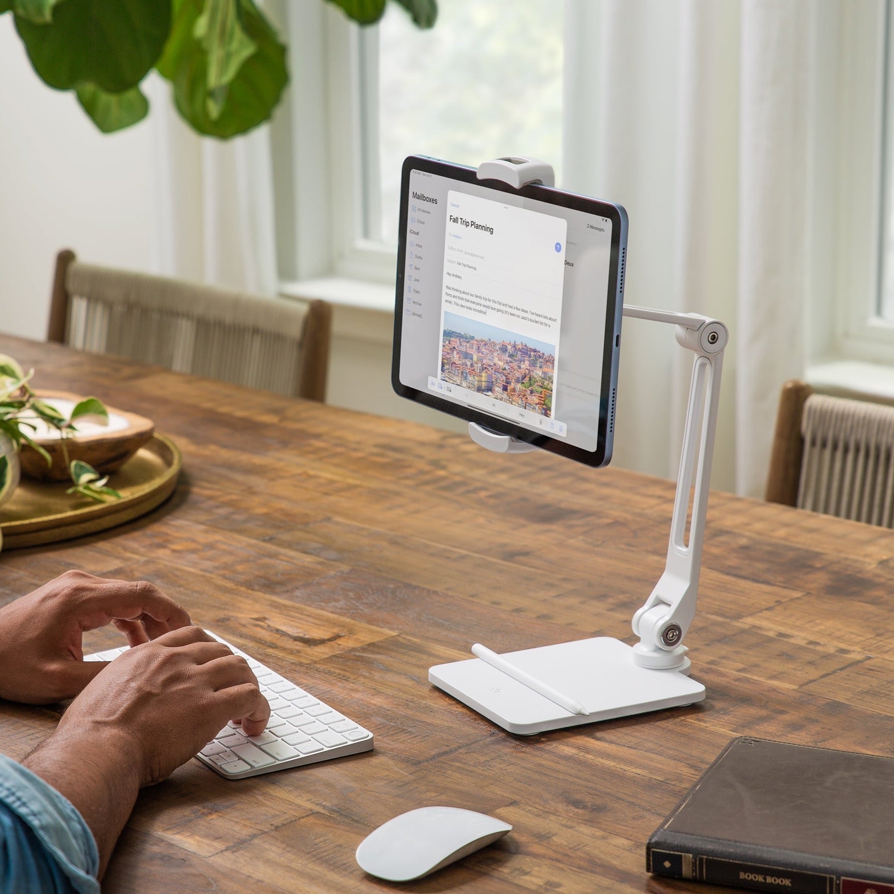 HoverBar Duo - Long Arm Tablet Holder on Desk (2nd Gen) - Storming Gravity