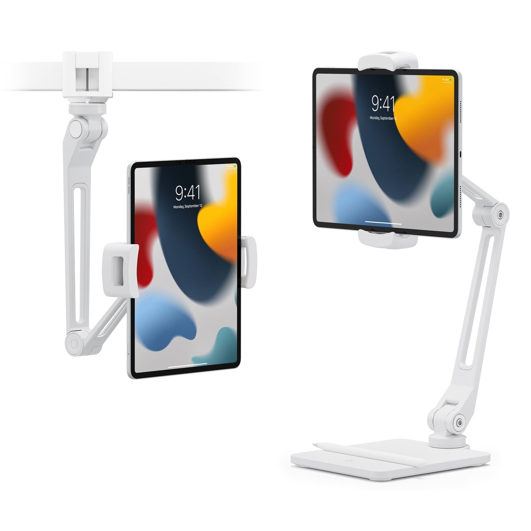 HoverBar Duo - Long Arm Tablet Holder on Desk (2nd Gen) - Storming Gravity