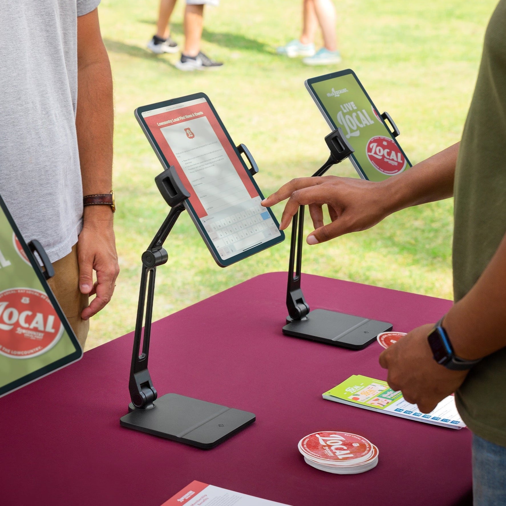 HoverBar Duo - Long Arm Tablet Holder on Desk (2nd Gen) - Storming Gravity
