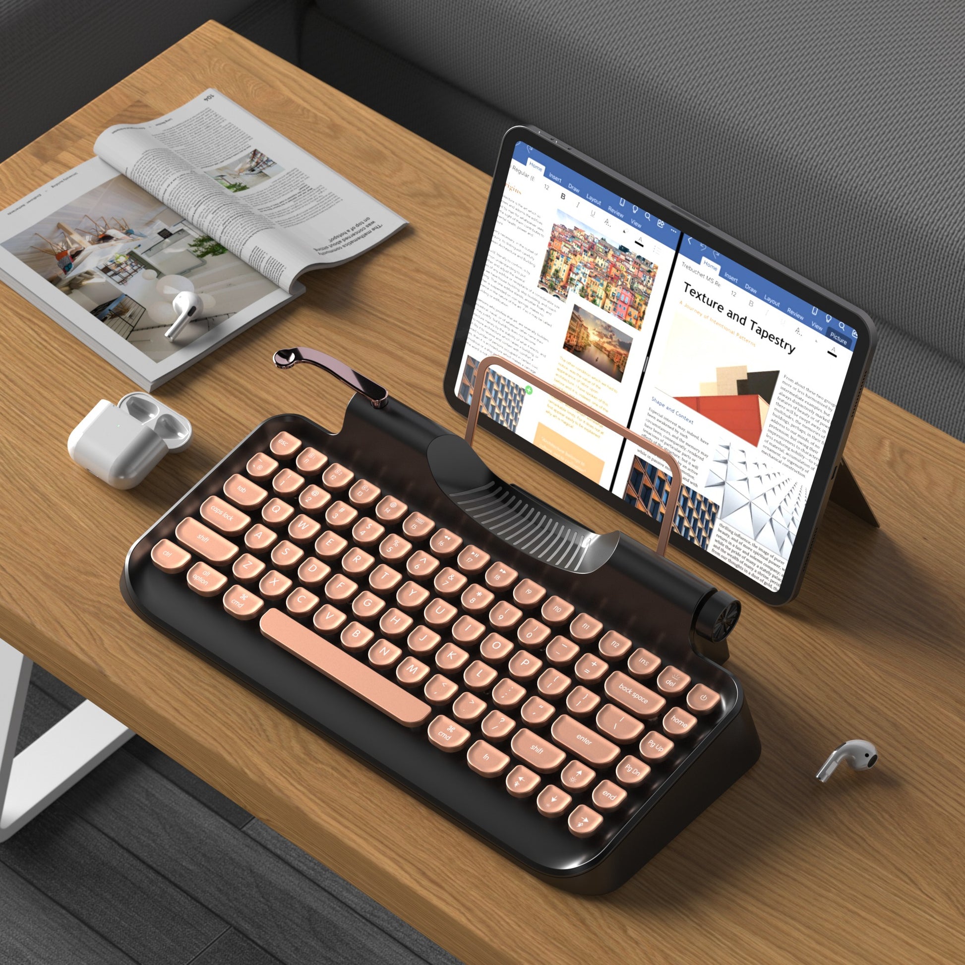 Rymek Retro Dual Mode Mechanical Keyboard - Storming Gravity