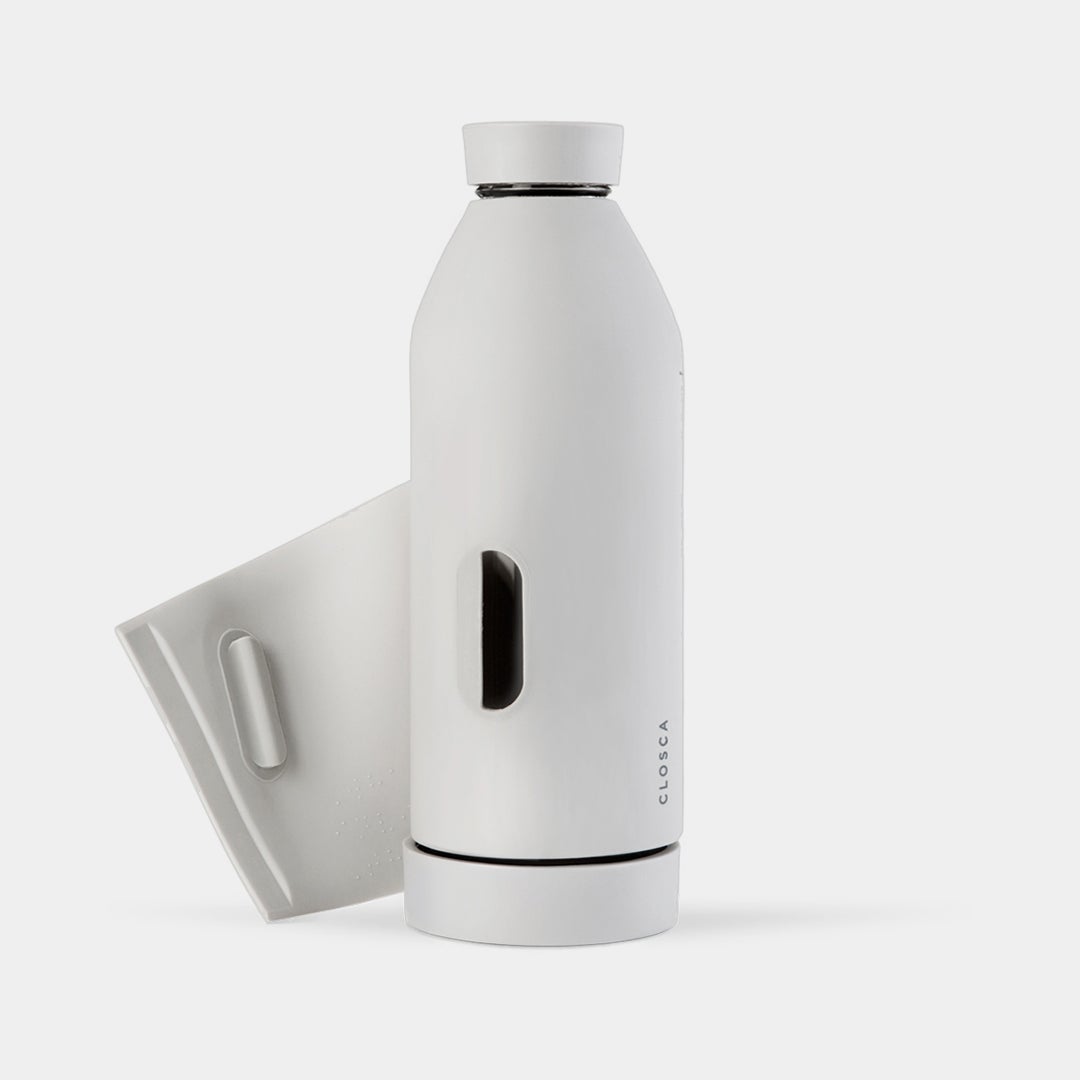 Closca Bottle Original - Glass Hands-free Thermos Bottle - Storming Gravity