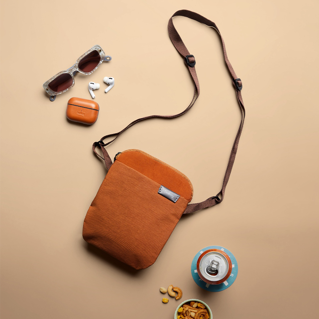 Bellroy City Pouch | Slim Cross-body bag with device storage - Storming Gravity