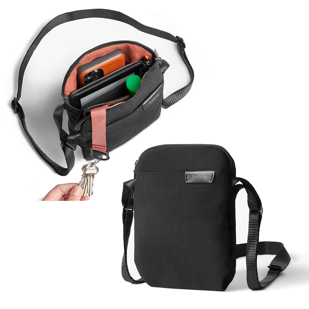Bellroy City Pouch | Slim Cross-body bag with device storage - Storming Gravity