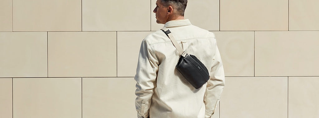Bellroy Sling Mini Premium | Unisex Sling Bag, Premium Leather - Storming Gravity