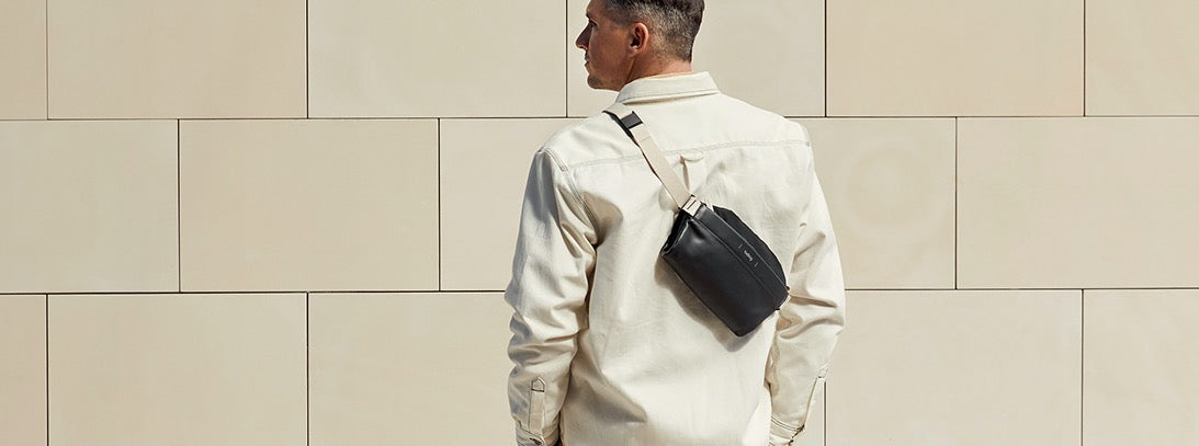 Bellroy Sling Mini Premium | Unisex Sling Bag, Premium Leather - Storming Gravity