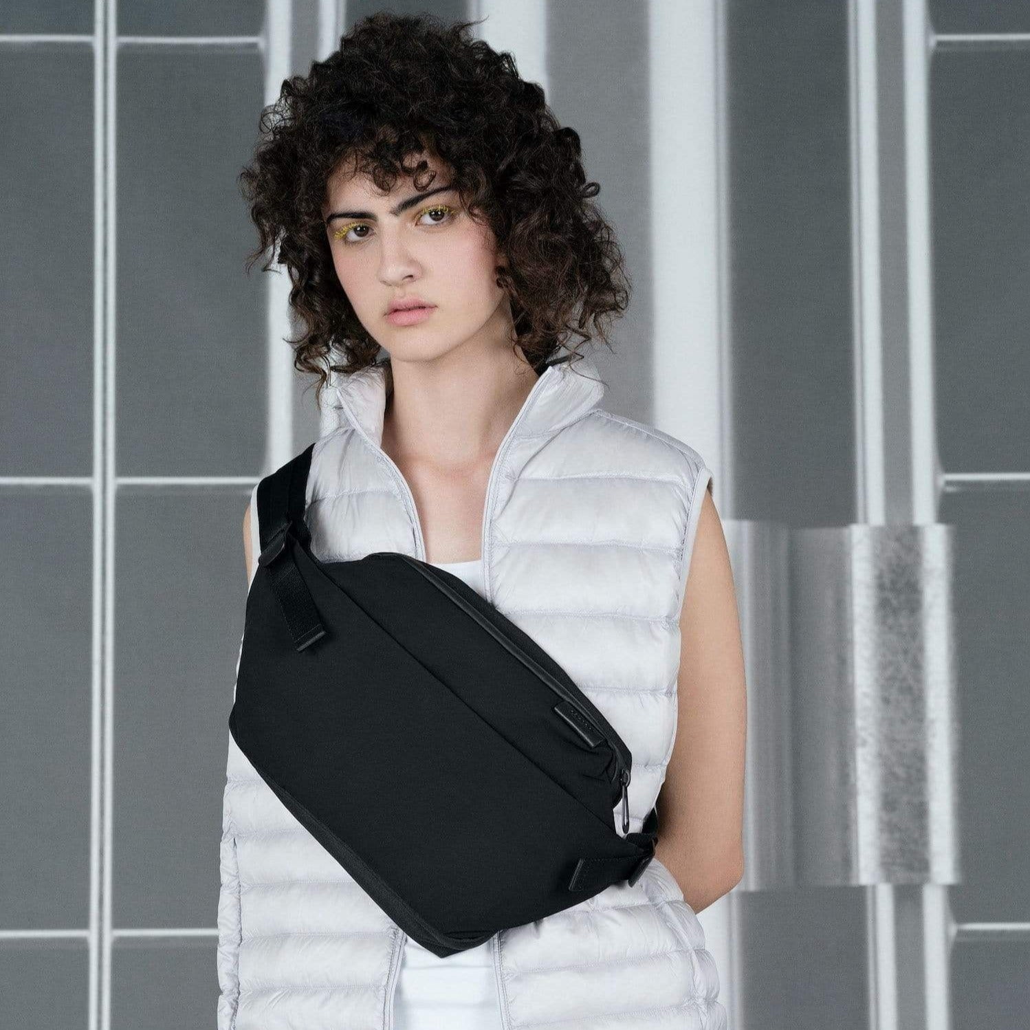 Isarau MemoryTech Black Sling Bag - cote&ciel - Storming Gravity