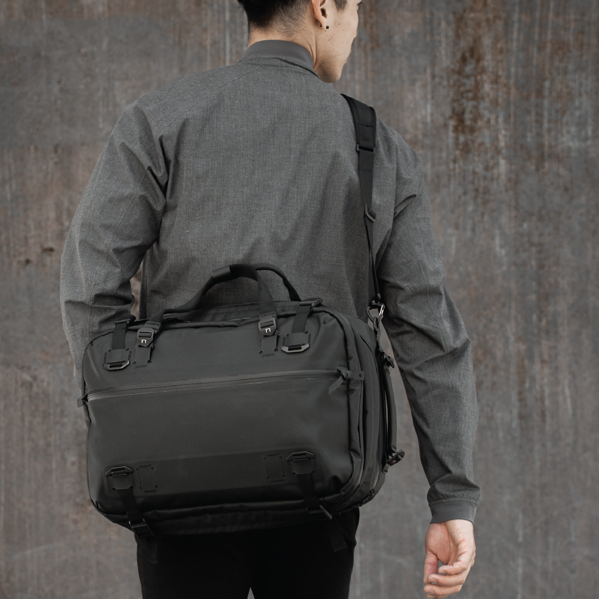 Black Ember Forge | 20-30L Expandable 3-Way Commuter Pack - Storming Gravity