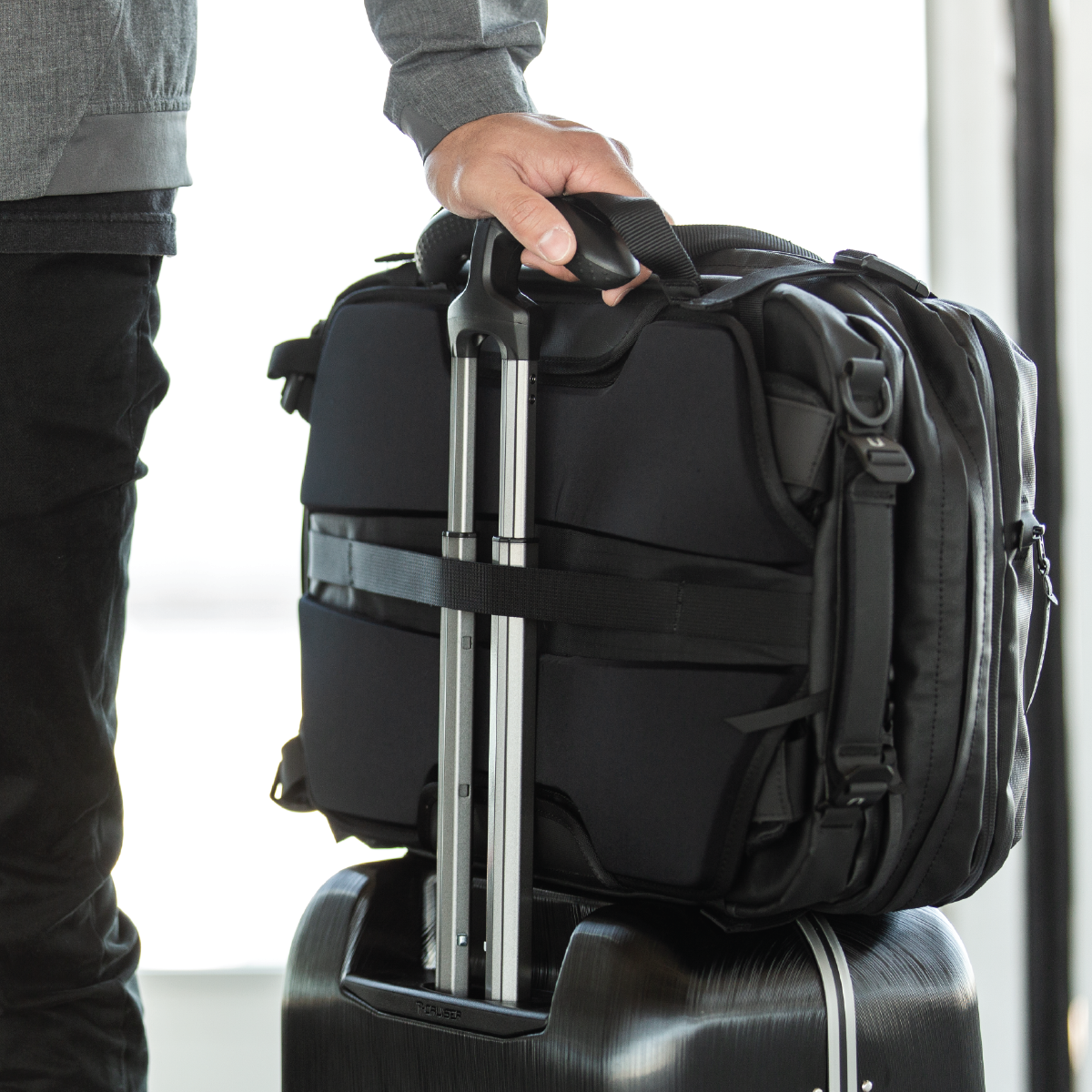 Black Ember Forge | 20-30L Expandable 3-Way Commuter Pack - Storming Gravity