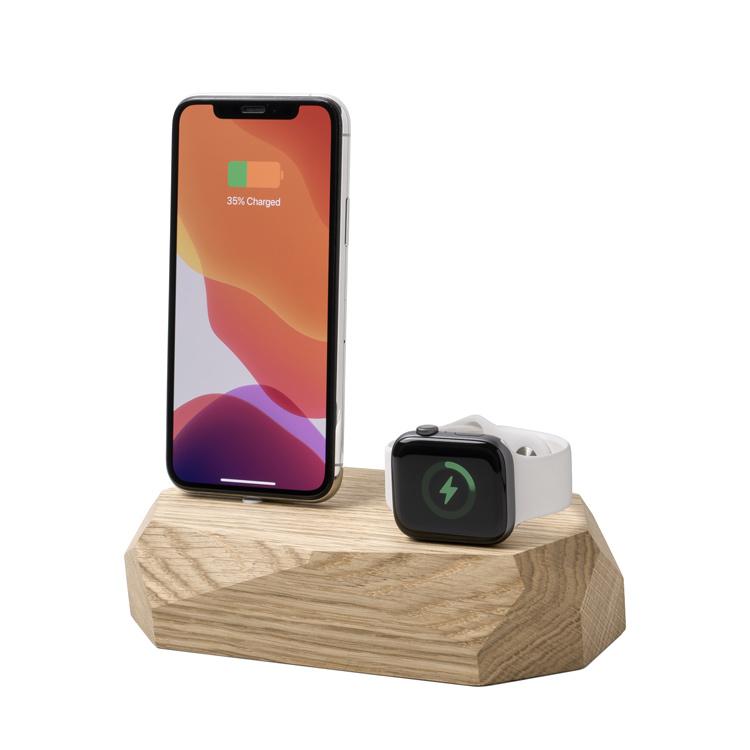 Apple Charging Station - Combo Dock For iPhone & Apple Watch - Oakywood - Storming Gravity