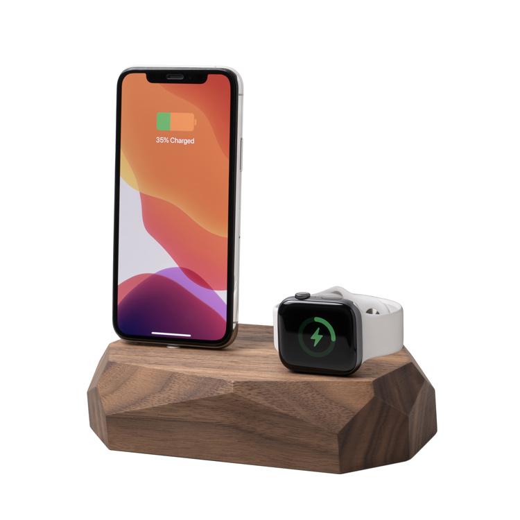 Apple Charging Station - Combo Dock For iPhone & Apple Watch - Oakywood - Storming Gravity