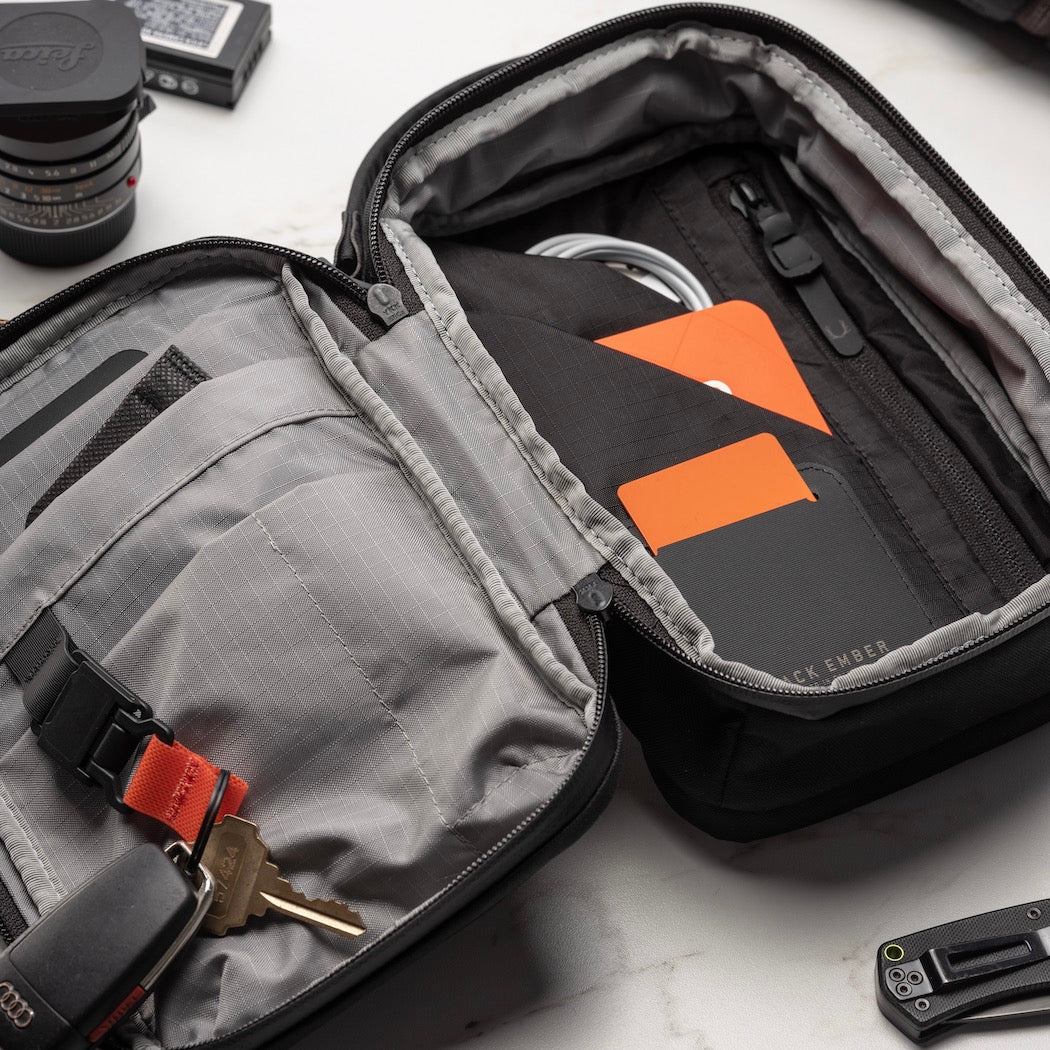 Kompak 5L Crossbody Bag - Black Ember - Storming Gravity