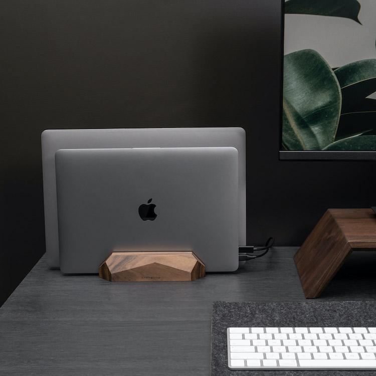 Dual vertical laptop stand - Oakywood - Storming Gravity