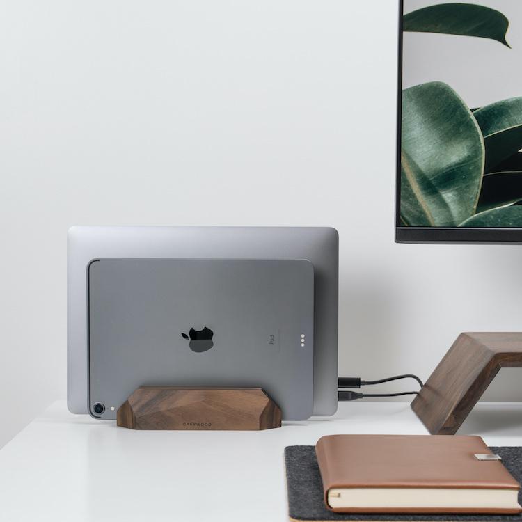 Dual vertical laptop stand - Oakywood - Storming Gravity