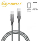 Maktar MFi Lightning / USB-C Cable - Storming Gravity