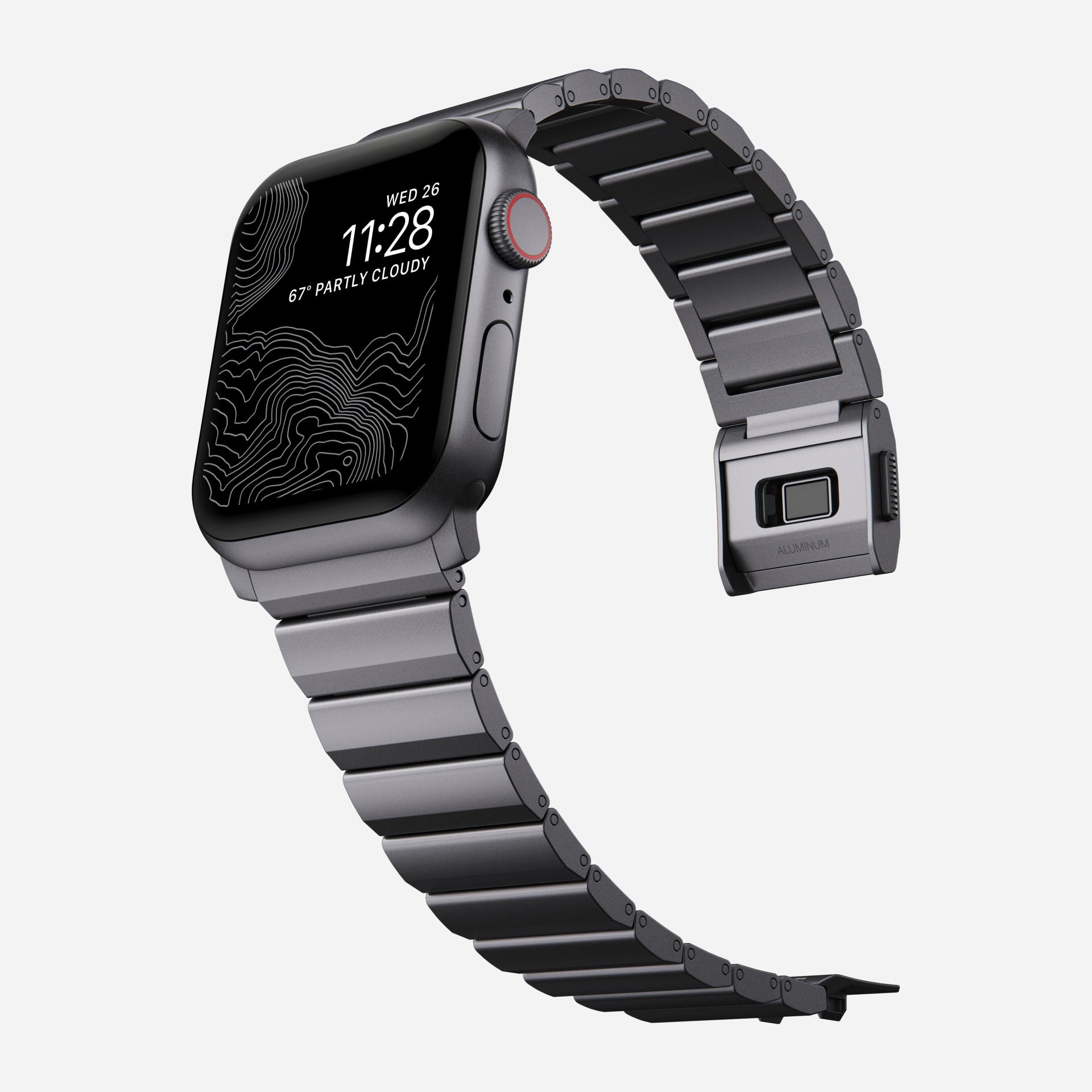 Black aluminum apple outlet watch