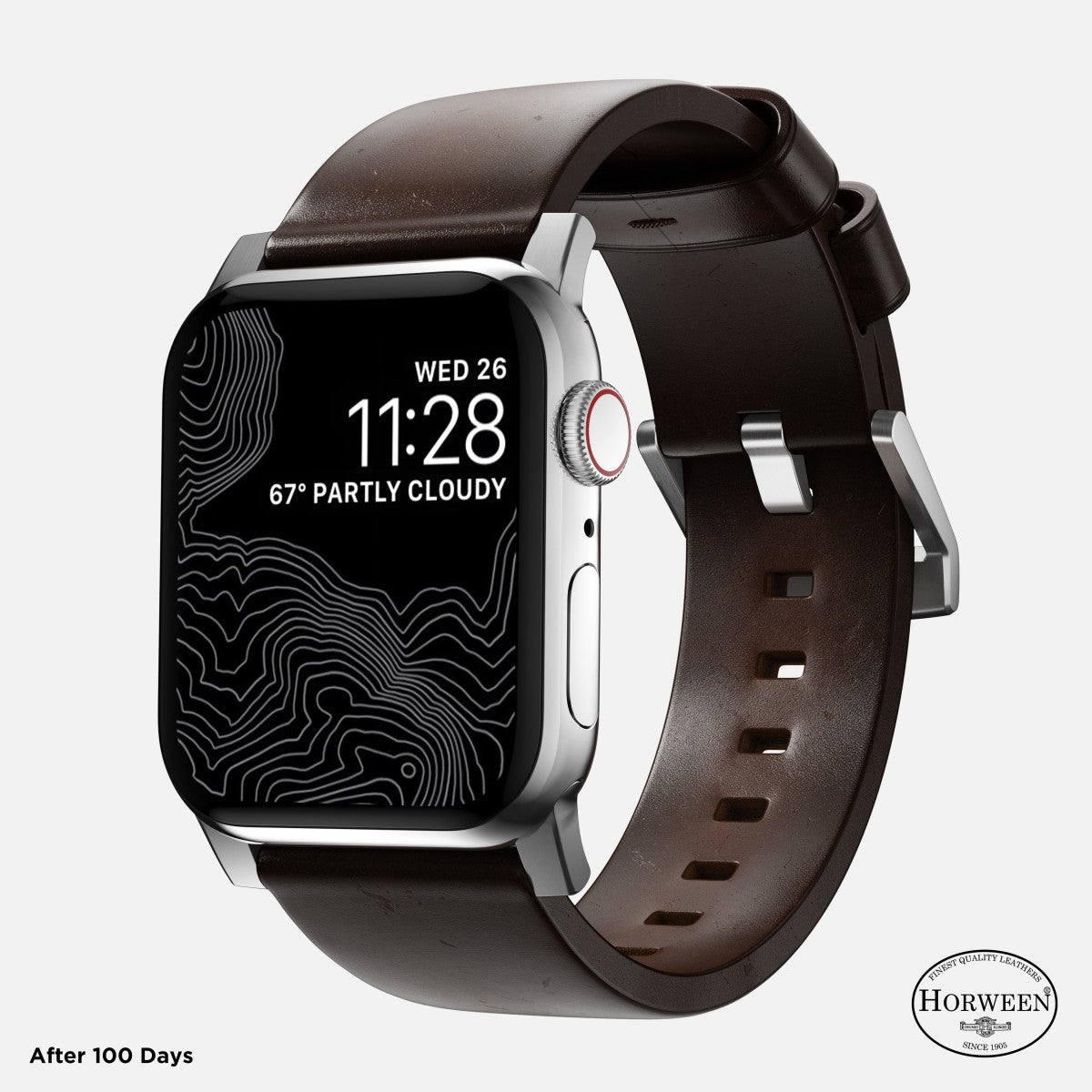 Nomad Modern Leather Apple Watch Band - Storming Gravity